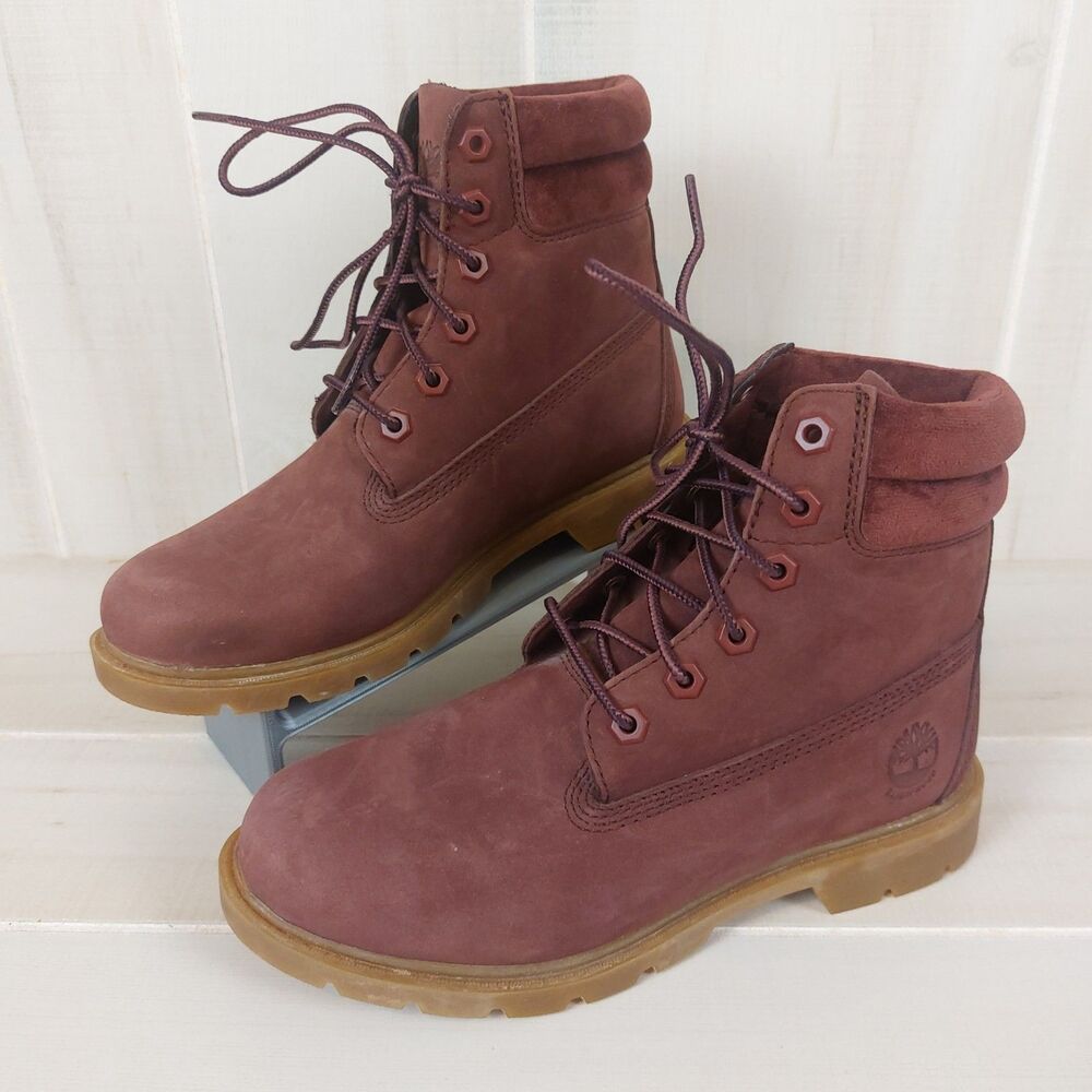 Timberland Linden Woods 6-In Waterproof Ankle Boots Women's Size 6 Burgundy - Picture 3 of 8